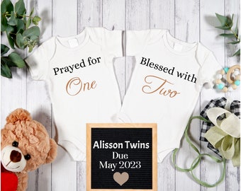 Twins Digital Pregnancy Announcement. For Social Media Facebook Instagram. Gender Neutral Baby Reveal Template. Instant Download