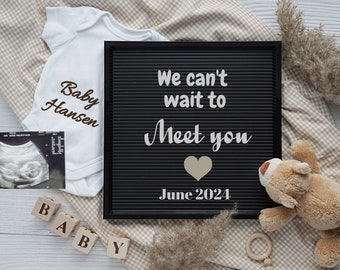 Digital Pregnancy Announcement / Social Media / Gender Neutral / Digital Pregnancy Announcement / Pregnancy Reveal / Letter Board Baby /