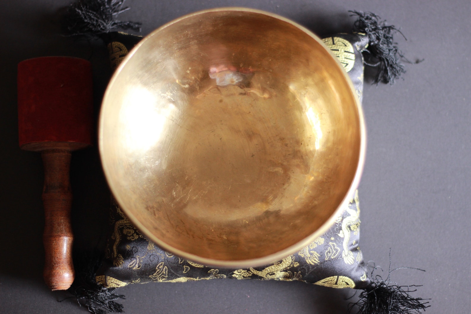 Brass Singing Bowl Plain Big brass singing bowl chakra Etsy