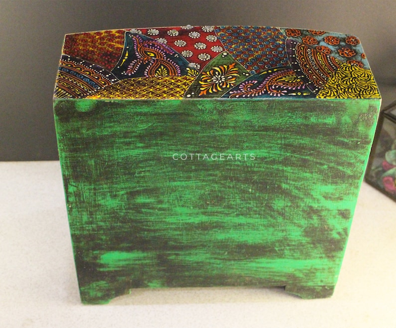Wooden Hand Painted Drawer Ethnic Chest of Drawers Jewellery Box Wooden box Trinket Box Girl/'s Gift Mother/'s Day Gift BohoStyle