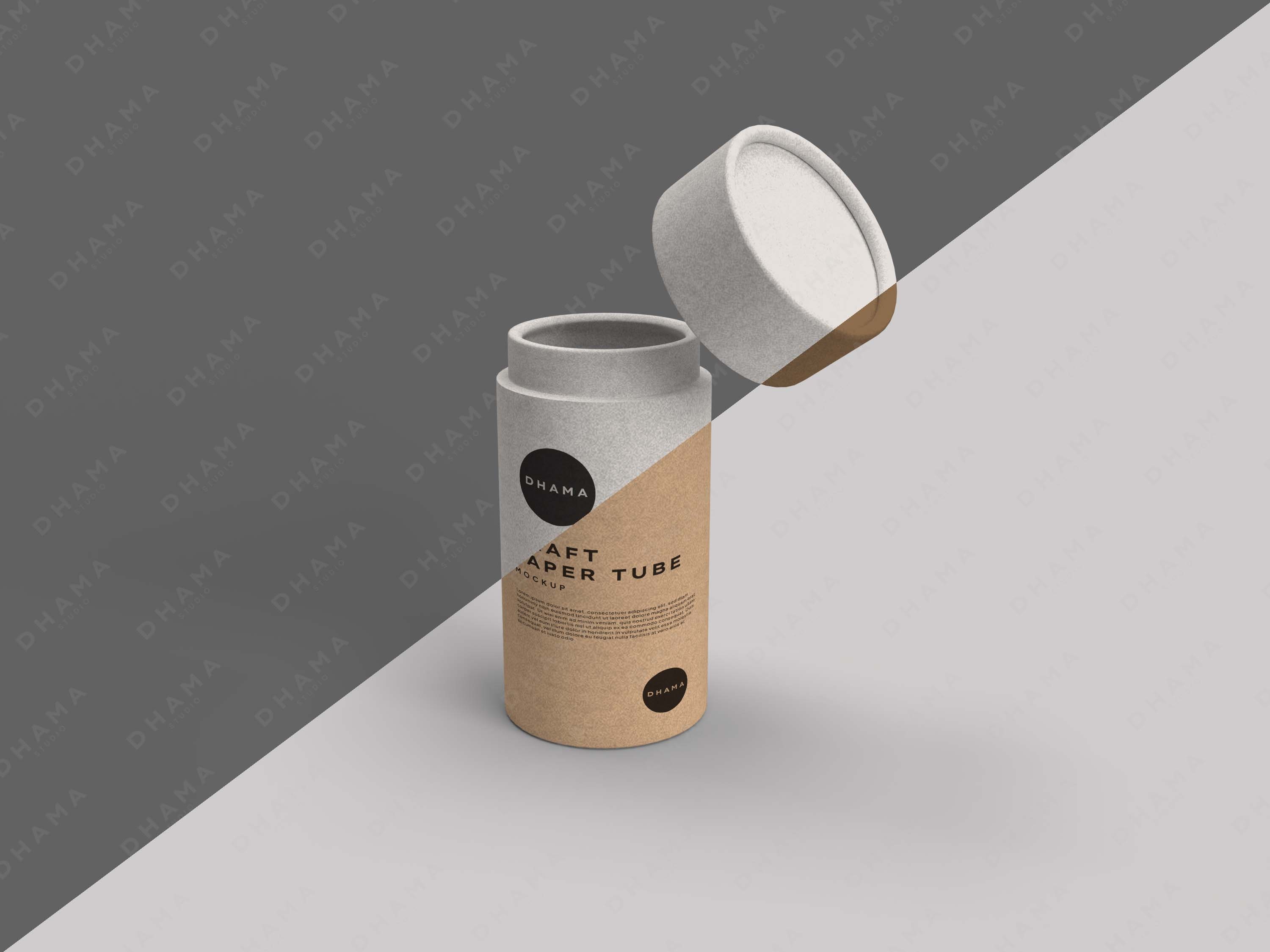 Kraft Paper Tube Packaging Mock up Packaging Mockup Minimal Easy