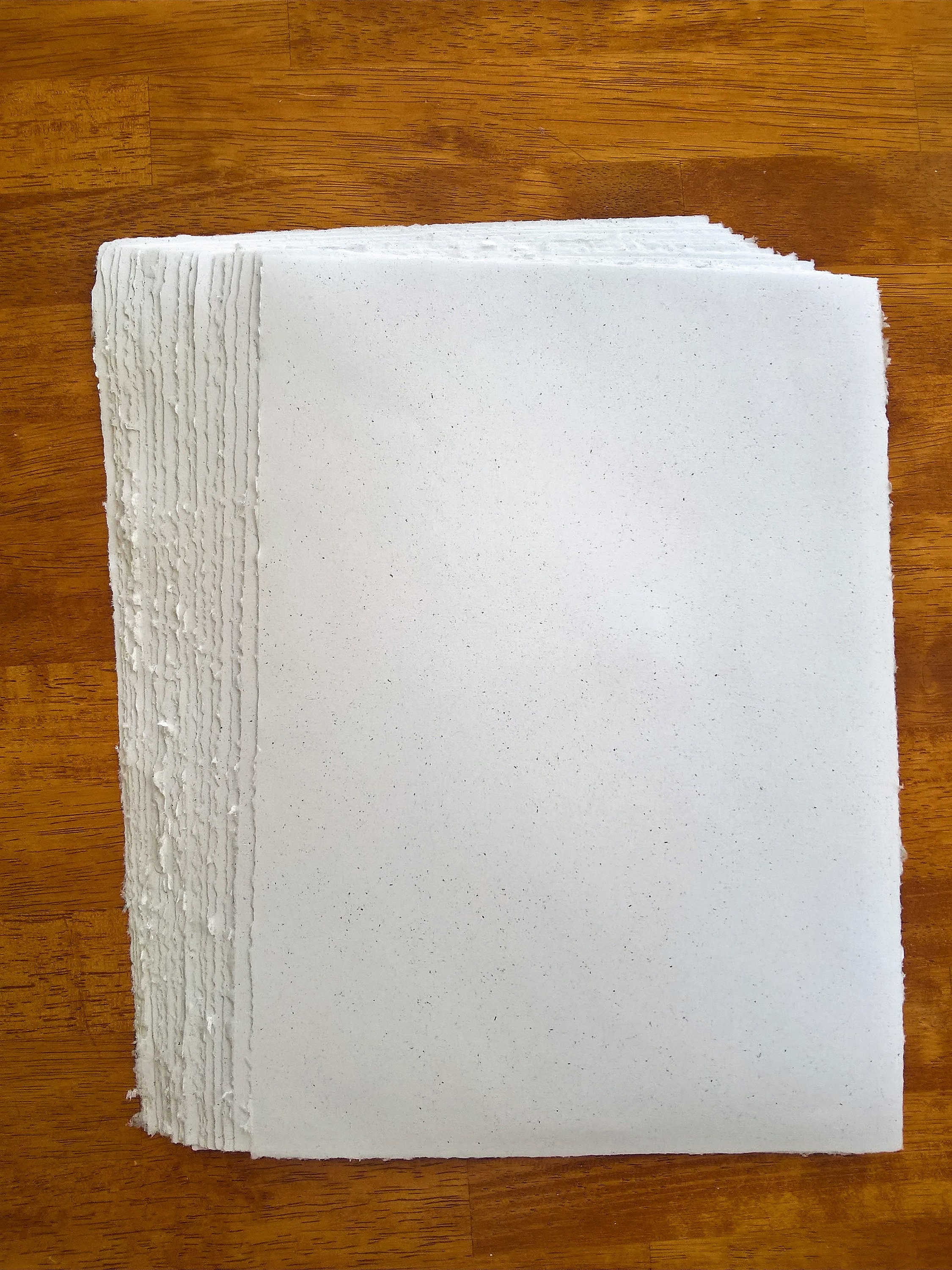 Handmade Paper thicker 5 Sheets Natural White Etsy