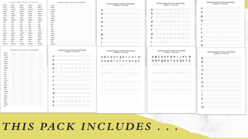 Printable Handwriting Worksheets*english Handwriting Practice Sheets ...