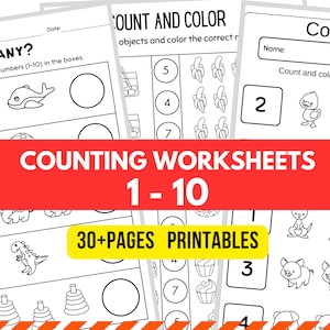 Counting Worksheet, Printable Kindergarten Math Workshee ,Count Number Worksheet,Preschool, Kindergarten counting game,Counting activity