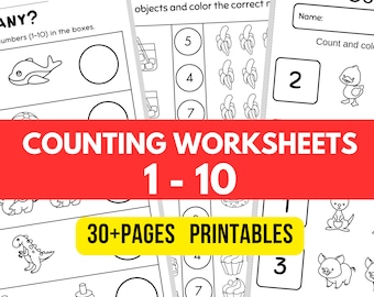 Counting Worksheet, Printable Kindergarten Math Workshee ,Count Number Worksheet,Preschool, Kindergarten counting game,Counting activity