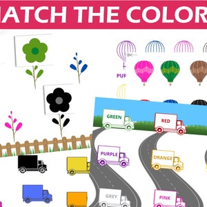 Color Matching for toddlers,Color Matching Activity,Montessori Color Sorting pdf,Learning Colors,Color Matching Printables,Toddler Activity
