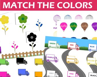 Color Matching for toddlers,Color Matching Activity,Montessori Color Sorting pdf,Learning Colors,Color Matching Printables,Toddler Activity