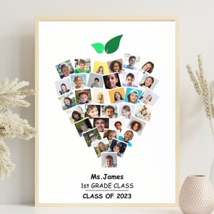 Thank you gift,School Template Edit in Canva,School Class Photo, School Photo,Apple Template,Collage,Thank You Teacher Gift,End of Year Gift