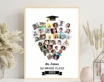 Thank You Teachers Gift,School Template in Canva,Class Photo, School Photo,Apple Template,Collage,Gift,End of Year Gift, Custom Gift