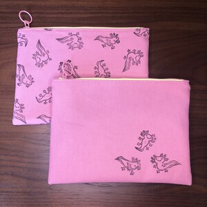 Bolsa de cremallera axolotl rosa / bolsa de almacenamiento de | Etsy