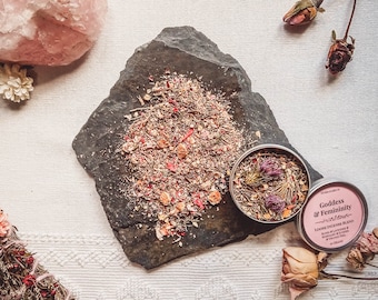 Goddess & Femininity Loose Incense Blend: Roses, Lavender, Rosemary