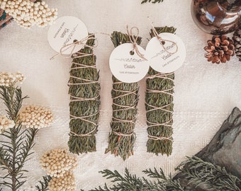 Cedar Smudge Sticks - Herbs & Flowers Smudge Sticks - Witchcraft Supplies, Magick, Spellcasting, Pagan Altar, Book of Shadows, Gift