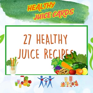 Healthy Juice Recipe Card Bundle, Editable Juice Cards PDF PPTX, Printable Juice Recipes, Wellness Drink Templates, Detox Smoothie Recipe