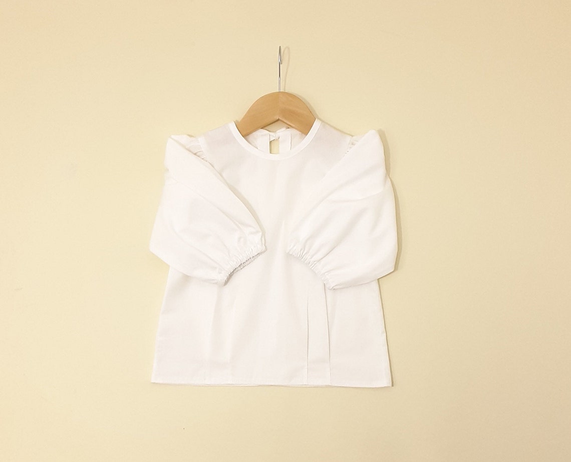 Toddler Girls Puff Sleeves Blouse Etsy