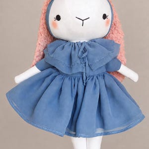 Custom made Stuffed Memory Bunny, Keepsake Stuffed Animals , Handmade from dresses, pajamas,baby one's or  deceased loved one's clothes