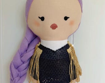 K-pop Demon Hunters Doll/ Demon Hunters Rumi Doll / Rumi Plushie/ Handmade Rumi doll / Huntrix / Saja boys /Mira Rumi Zoey