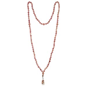 Rhodonietketting, kralenketting, 5 mm rondel rhodonietkralen, handgemaakt, edelsteensieraden, minimalistische ketting, cadeau voor haar,