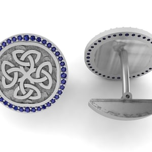 Sapphire Cufflink, 92.5 sterling silver, cufflinks for women & mens, Closure cufflink, Sapphire jewelry, Sapphire stone cufflinks, for gift