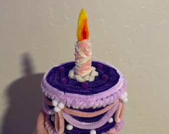 Purple fake cake stash box