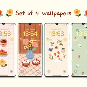 Phone Wallpapers (Set of 4) | DOWNLOAD | Cottagecore iPhone Wallpaper, Spring Wallpaper, Cute Wallpapers For Iphone