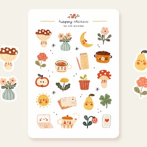 Cottagecore - stickers | Stickervel, leuke stickers, plannerstickers, Bullet Journal-stickers