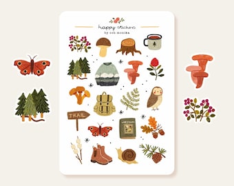 Forest Walks - stickers #69 | matte paper sticker sheet, A6