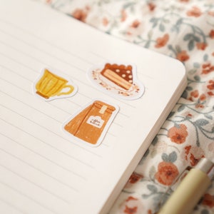 Coffee Sticker Sheet coffee house, cute stickers, planner stickers, bullet journal stickers, scrapbook stickers image 3