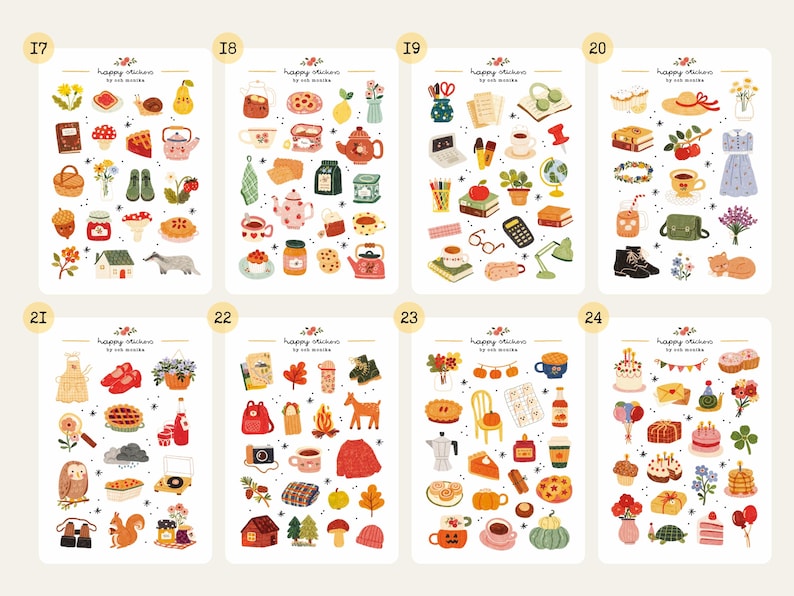3 Matte Sticker Sheets, Sticker Pack, Sticker Bundle, Cute Stickers, Sticker Set, Planner Stickers Set, Journal Stickers image 4