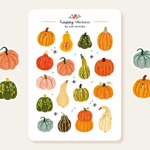 Pumpkins - stickers | Fall Stickers, Scrapbooking Stickers, Cute Stickers, Fall Planner Stickers, Bullet Journal Stickers