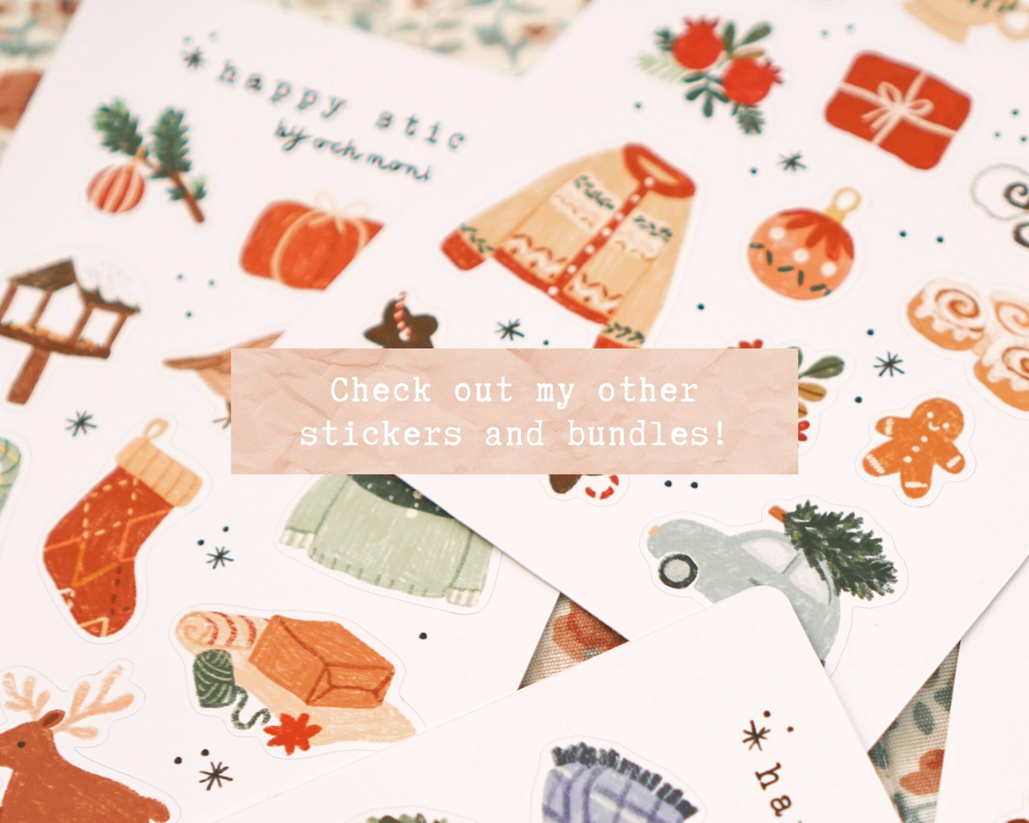 cozy winter Sticker Sheet - Bullet Journal Stickers, Planner Stickers,  Scrapbook Stickers, Vintage Stickers, Decorative Stickers, bujo,hygge