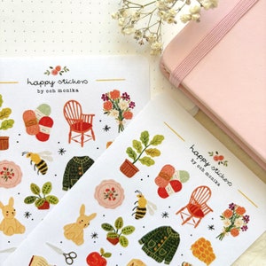 Söt eftermiddag - klistermärken #26 | cottagecore journaling, scrapbookingkonst bild 2