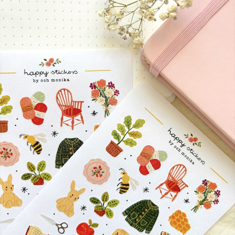 Söt eftermiddag - klistermärken #26 | cottagecore journaling, scrapbookingkonst bild 2