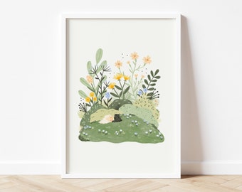 Plant Lover, Art Print Illustration, Plant Lover Gift, Plant Poster, Plant Lady Print, Spring Wall Decor, Flower Art, Plant Mom