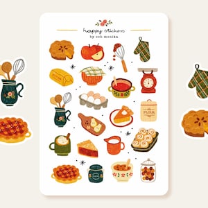 Dolci autunnali - adesivi / Adesivi autunnali, Adesivi per scrapbooking, Adesivi carini, Adesivi Cottagecore, Adesivi per bullet journal