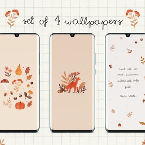 Conjunto de fondos de pantalla de otoño para teléfono / Fondos de otoño bonitos (Descarga digital)