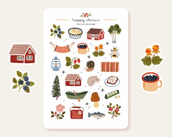 Summer Cottage - stickers #62 | cute stickers, planner stickers, bullet journal stickers, scrapbook stickers