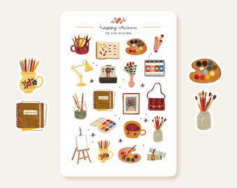 Artist's Corner - stickers #65 | matte paper sticker sheet, A6