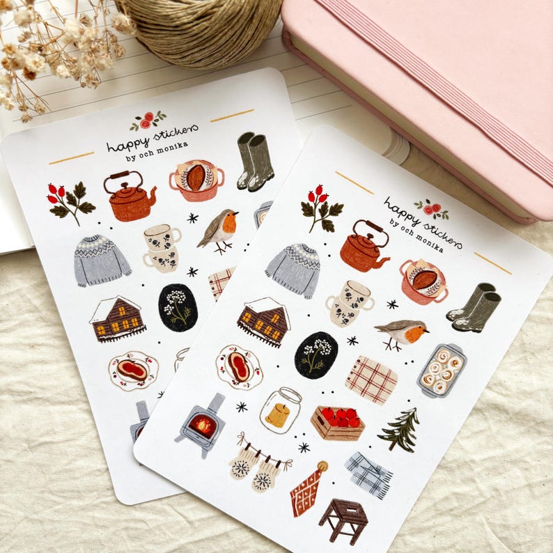 Soft Winter - Stickers #75 | Cozy Cabin, Snow, Mittens, Sweaters ...