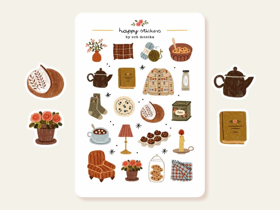 Cozy Home - Stickers #71 | Hand Drawn Illustrations for Planners ...