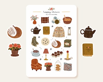 Cosy Home - stickers #71 | handgetekende illustraties voor planners, tijdschriften en plakboeken
