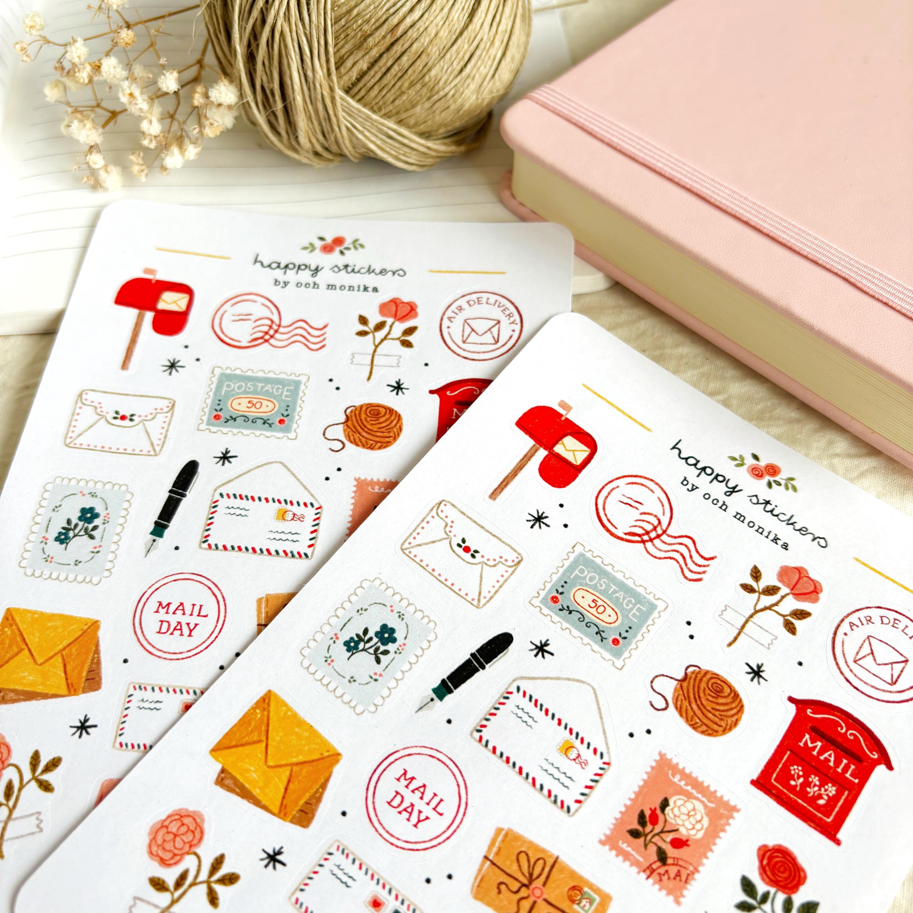 Happy Mail - Stickers #61 | Mailbox, Stamps & Envelopes for Planner ...