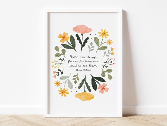 Wall Plaque Quotes Flower Quote Printable Wall Art Our Days Outside