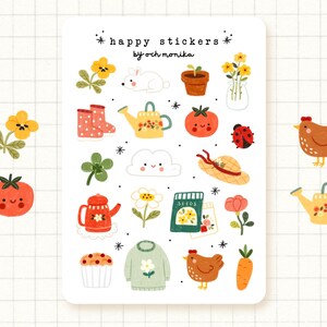 Sticker Sheet Fall, Cottagecore Stickers, Autumn Stickers, Cute Stickers,  Fall Stickers, Planner Stickers, Bullet Journal Stickers 