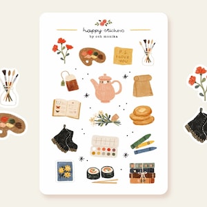 Bits And Pieces - adesivi / Foglio di adesivi artistici, adesivi carini, adesivi estetici, adesivi per scrapbooking, adesivi per bullet journal