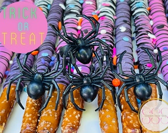 Halloween Treats | Chocolate Covered Pretzels | Candy | Classroom | Unique | custom | handmade | Party favors | Goodies | Desserts | Snacks