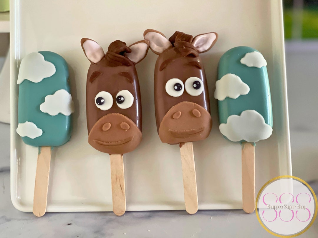 Custom Toy Animal Cakesicles Cowboy Horse Kids Birthday Party Wedding
