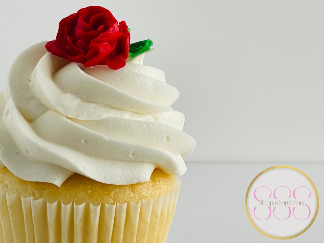 Stone Roses Cake Topper Rose Cake Toppers, Fondant Edible Decorations, Floral Desserts, 4 to 12 ...