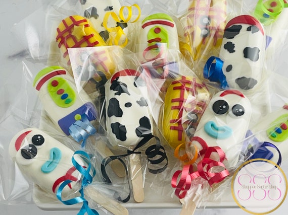 Cakesicles - Custom Colorful Kids Birthday Treats, Toy Theme Party Favors, 1 Dozen