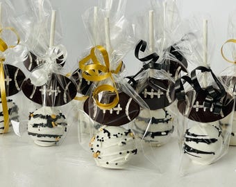 Football Cake Pops – Professional or College Team Colors, Game Day Dessert, Sports birthday party favors