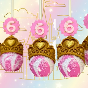 Princess Tiara Cake Pops – Edible Royal Baby Shower Favors, Princess Birthday Party Treats, Elegant Dessert Table Ideas, Party Supplies